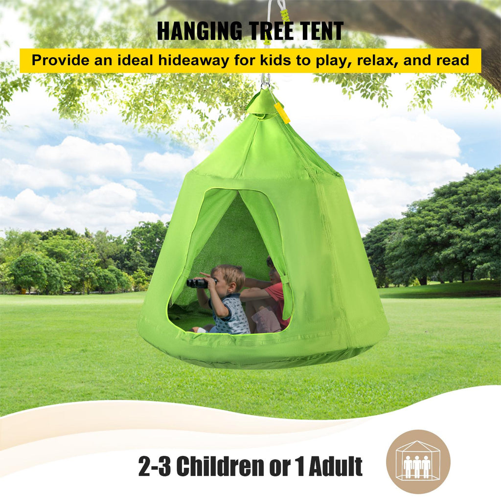 Green Hanging Tree Tent With LED String Lights D47257