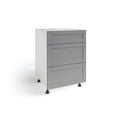 Gray Particle Board Shaker 3-Drawer Base Cabinet Y614