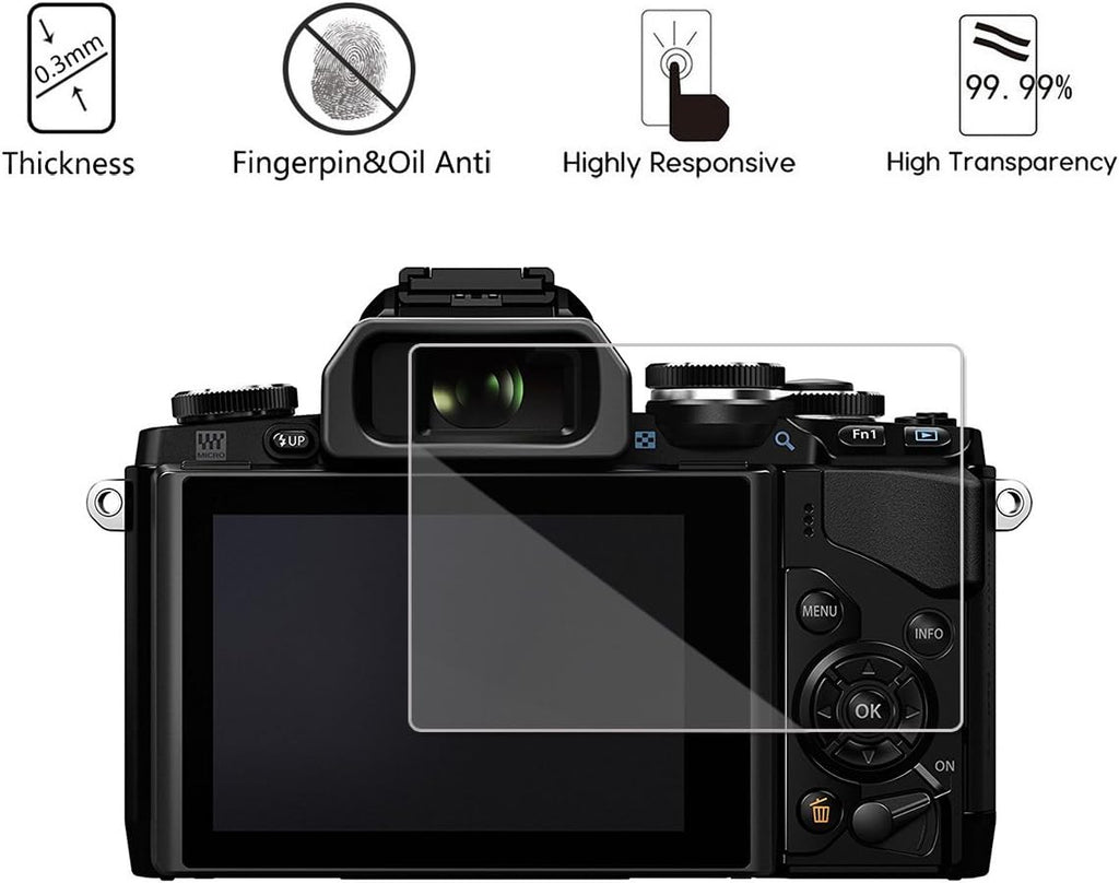 Tempered Screen Protector for Olympus OM-D E-M10 Mark III II E-M5 Mark II Pen-F E-P5 E-PL8 E-PL7 E-PL9 Z39083