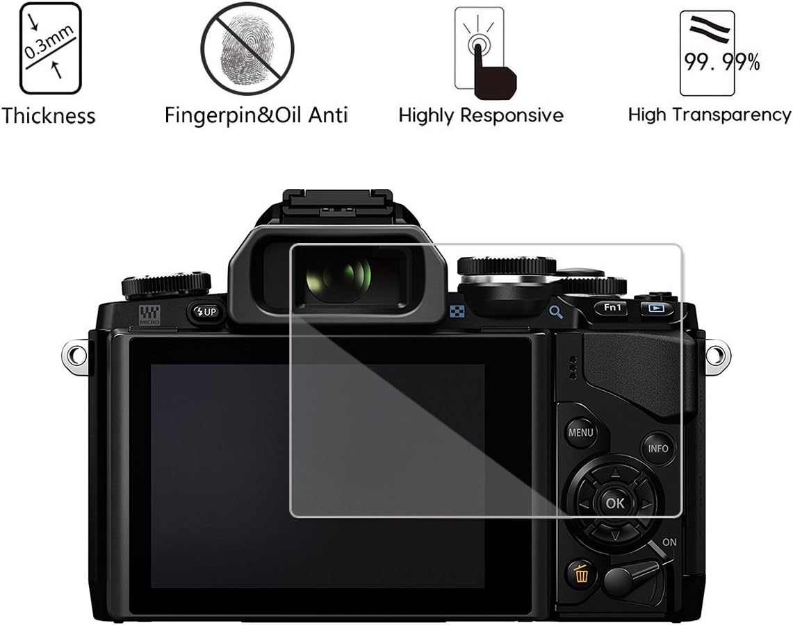 Tempered Screen Protector for Olympus OM-D E-M10 Mark III II E-M5 Mark II Pen-F E-P5 E-PL8 E-PL7 E-PL9 Z39083
