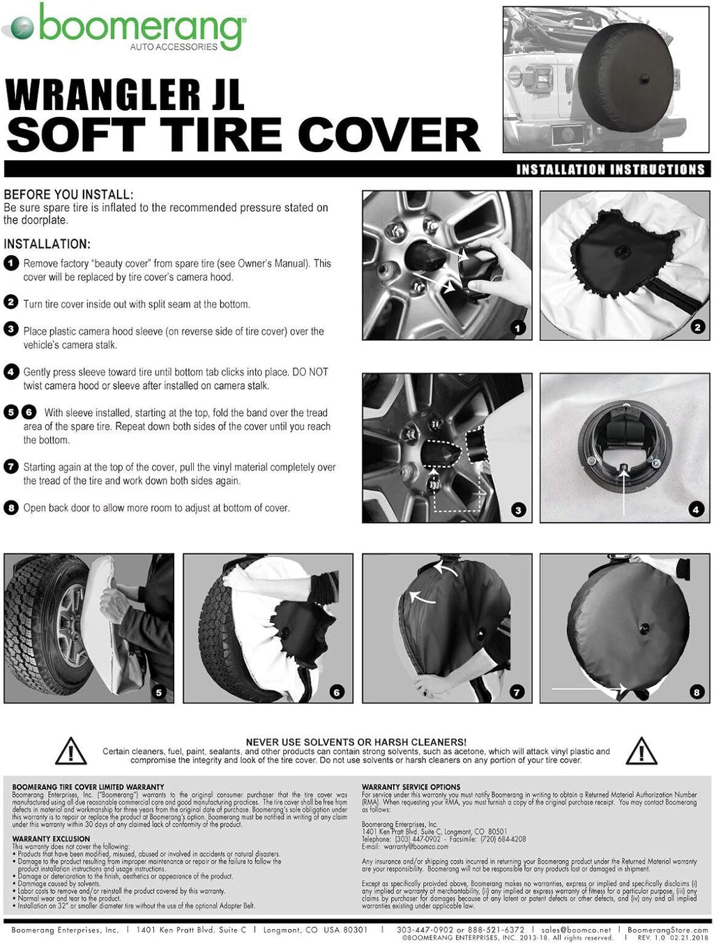 Soft JL Tire Cover with Back-up Camera B3848
