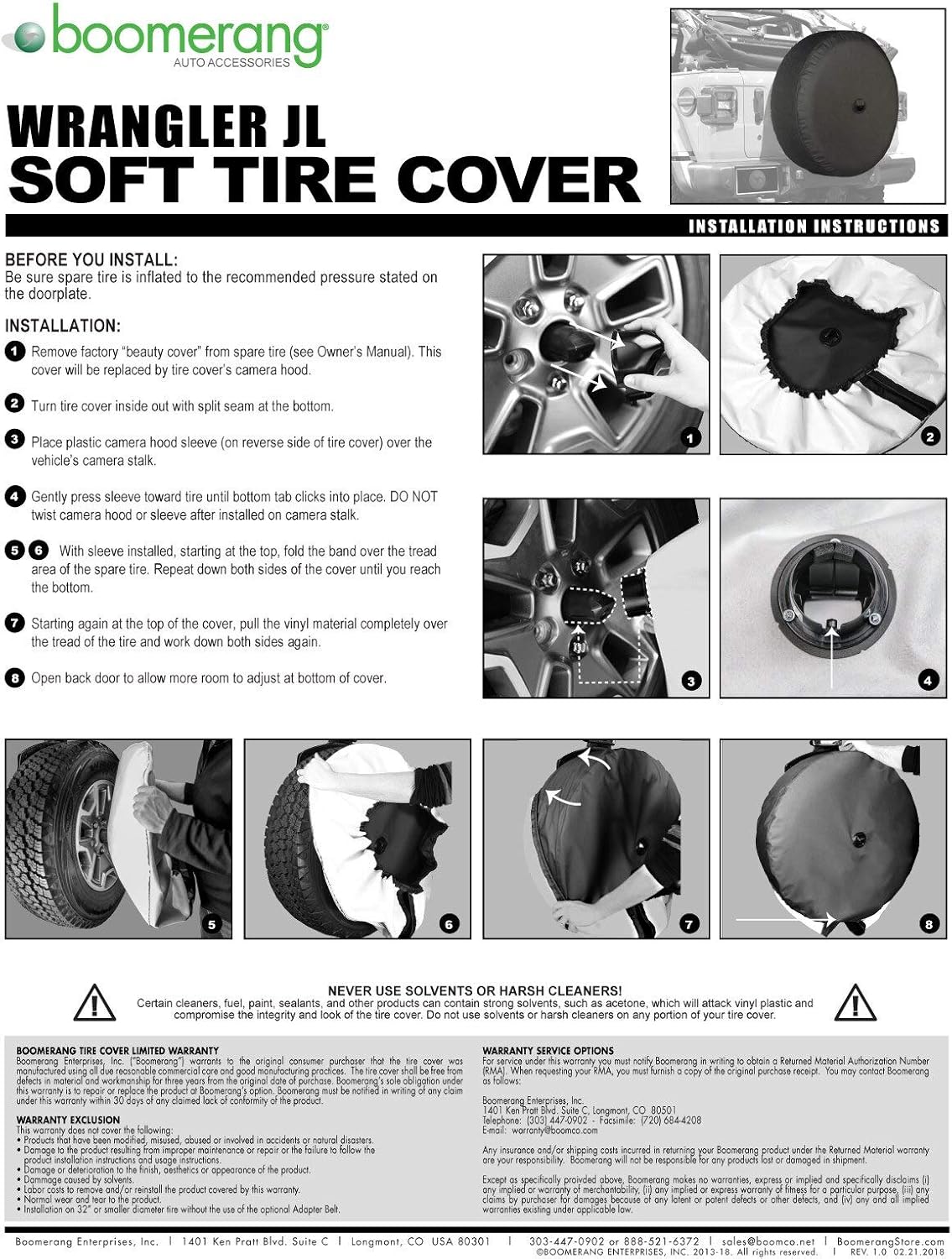 Soft JL Tire Cover with Back-up Camera B3848