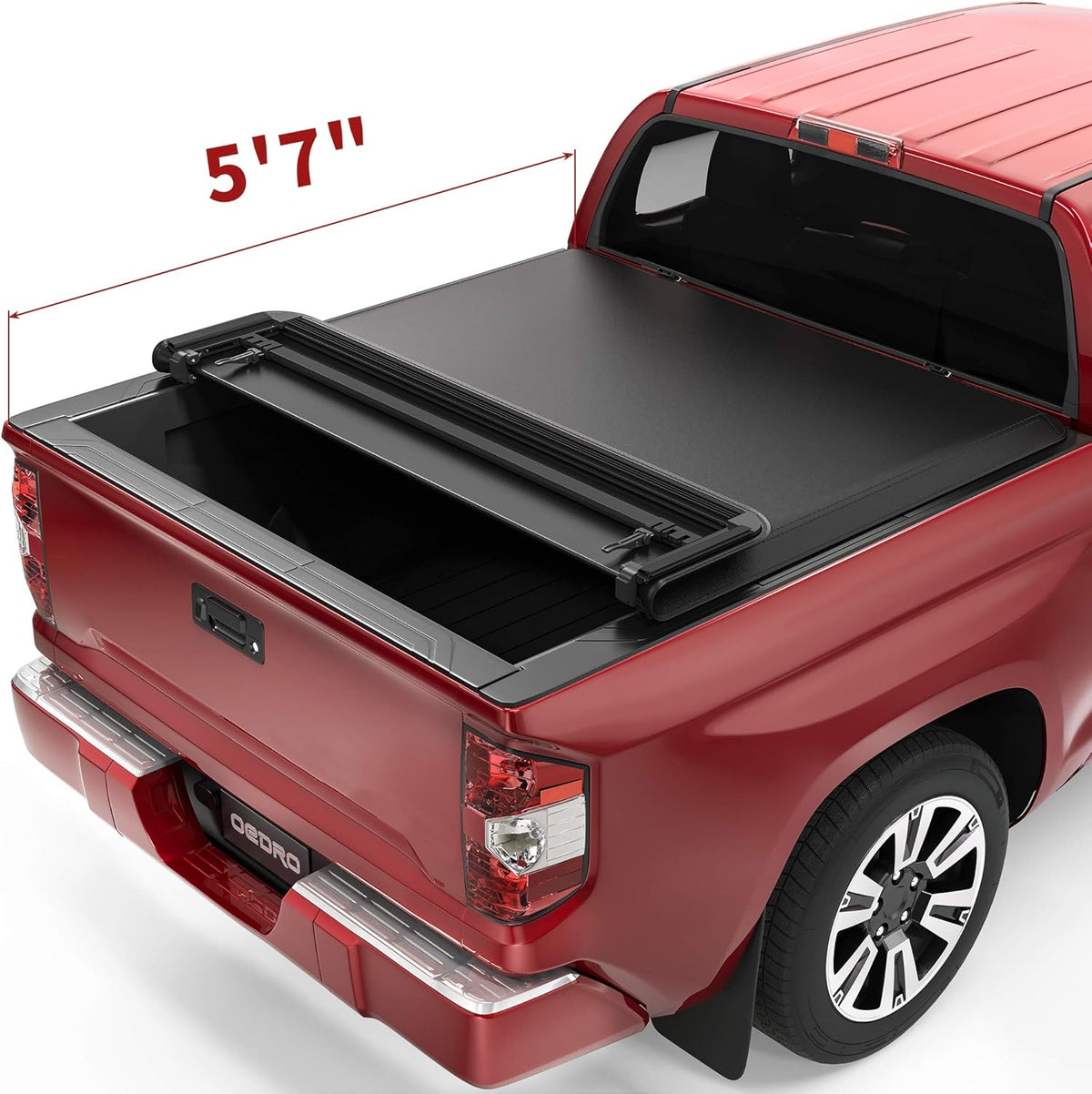Soft Tri-Fold Truck Bed Tonneau Cover for 2014-2021 Toyota Tundra Fleetside 5.5 ft Bed Y558507