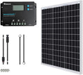 50W Monocrystalline 12V Solar Panel Kit with 10A PWM LCD Charge Controller and USB Ports P973924