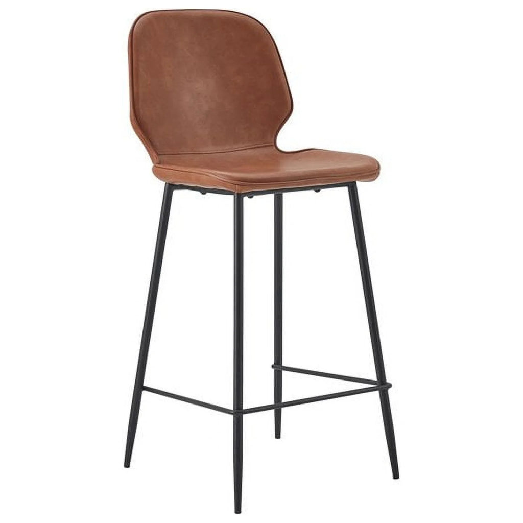 26" Faux Leather Counter Stools (Set of 2) I634