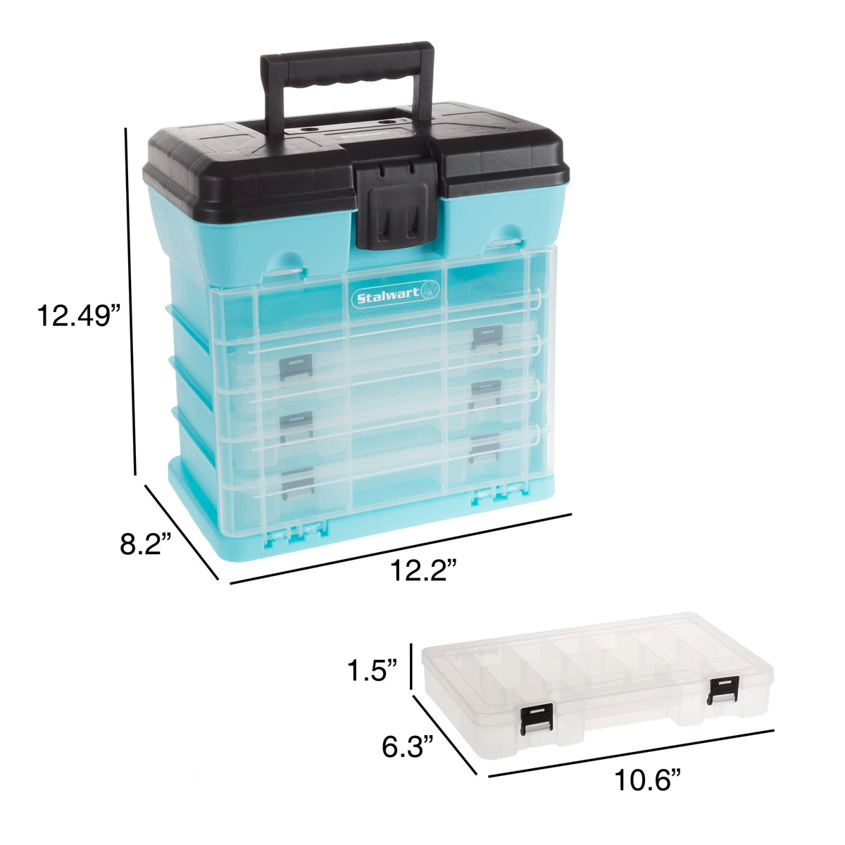Green 4 Drawer Storage and Tool Box B2492