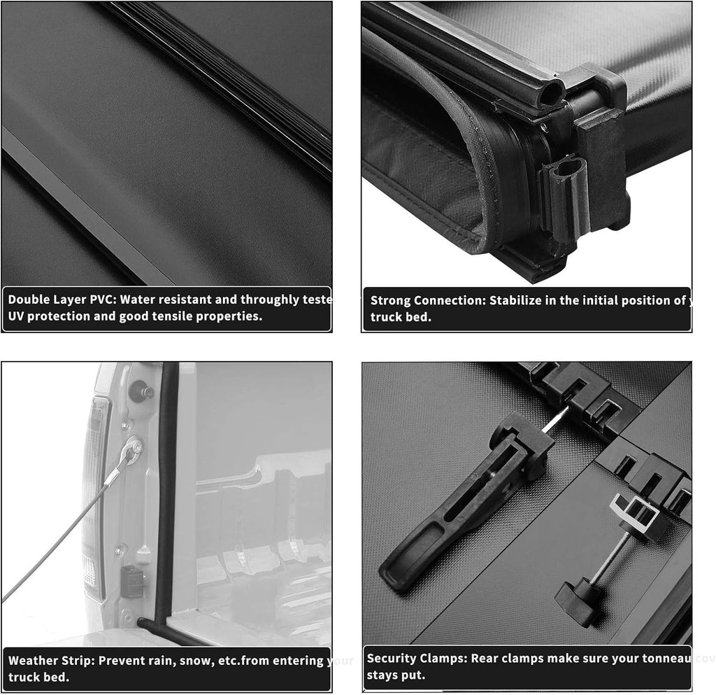 Soft Quad Fold Tonneau Cover Truck Bed Cover U25324