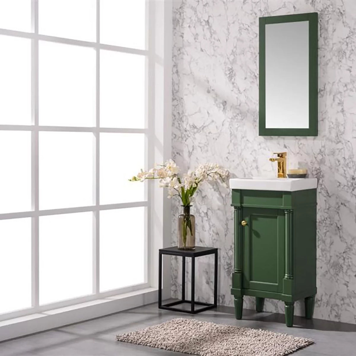 18" Green Sink Vanity C362