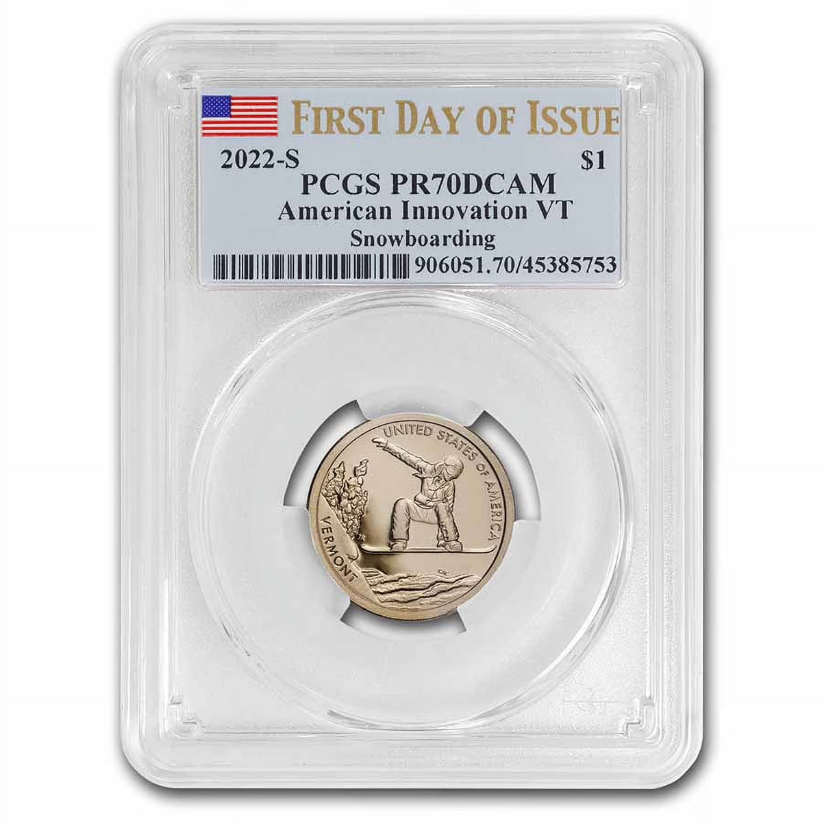American Innovation $1 Snowboarding Coin J16183