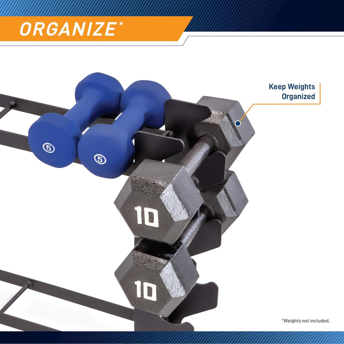 Black Dumbbell Rack Stand, Pack of 2 R361954