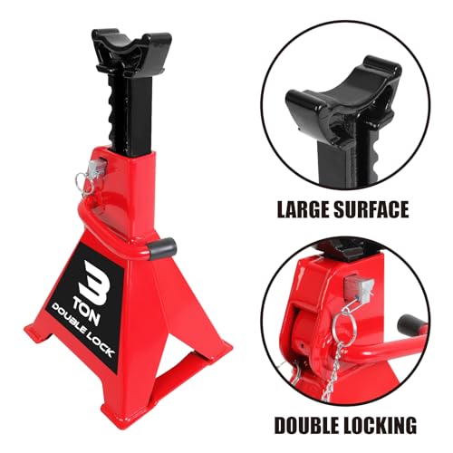 2 Ton Capacity Steel Car Jack Stands, 1 Pair Y592