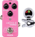 Mini Chorus Guitar Effects Pedal Bundle with Tuner U5112