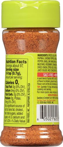 2.4 Ounce Fiesta Lime Salt-Free Seasoning Blend R19073