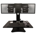 Black Dual Monitor Sit-Stand Desk Converter V712599
