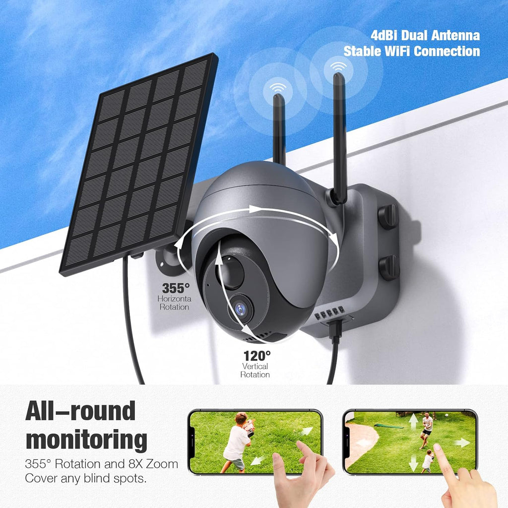 1080P Solar Powered Wireless Outdoor Security Camera C65143