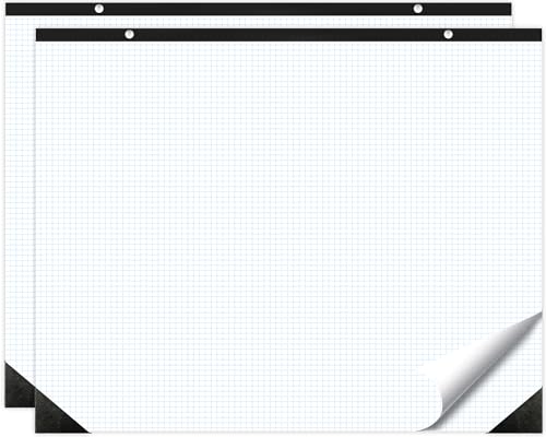 2 Pads Large Engineering Graph Paper 22x17 inch 1/4inch Quad Grid E32708