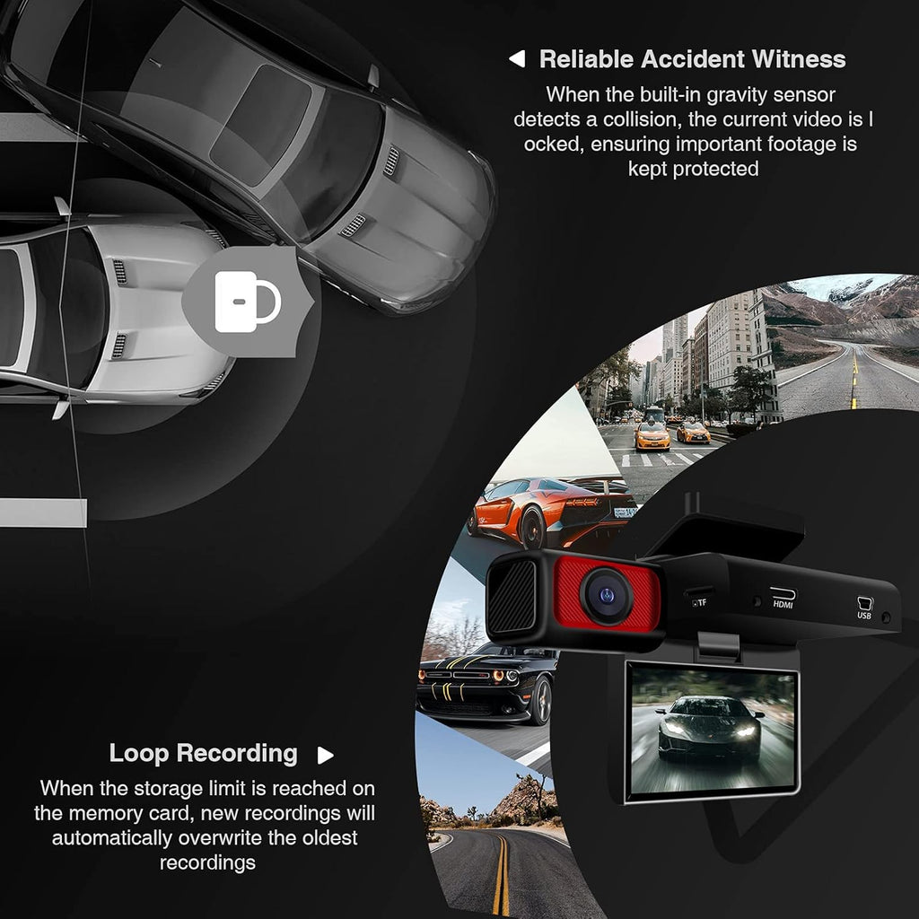 2.5K Dual Dash Camera with Night Vision E542533