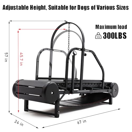 Non-Electric Dog Treadmill with Step Counter, Adjustable Incline & Brake U7376