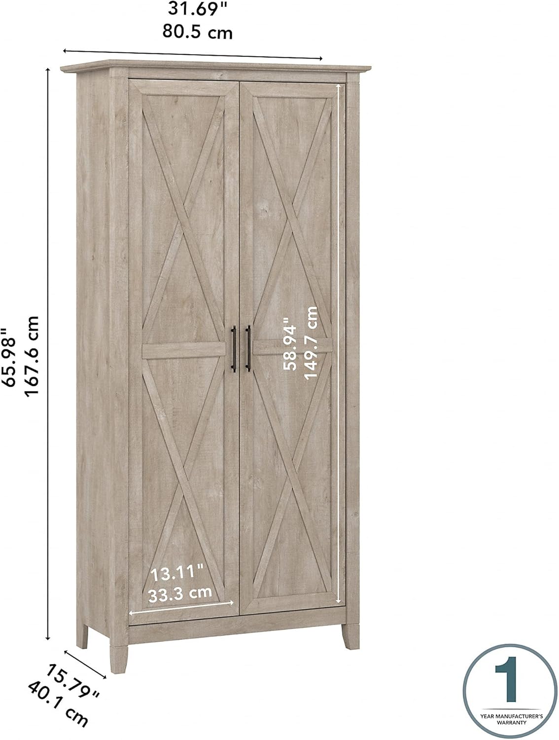 Tall Storage Cabinet with Doors H908357