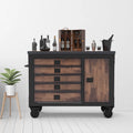 48 in. 5-Drawers Rolling Tool Chest with Wood Top A375