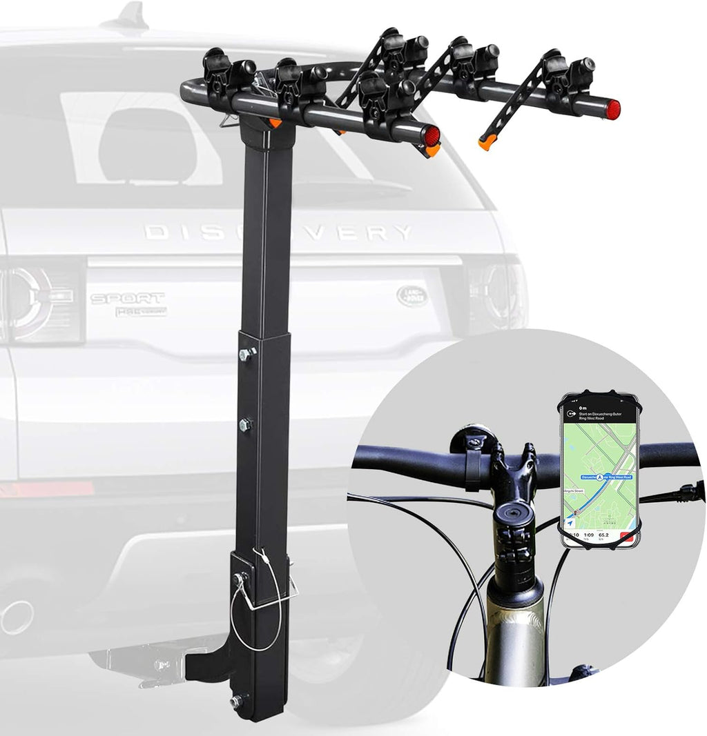 Bicycle Hitch Rack Foldable Bike Carrier Rack with 2'' Hitch Receiver B737137