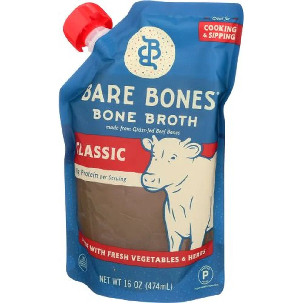 Grass Fed Beef Bone Broth, 16 Ounce, 6 per Case N876428