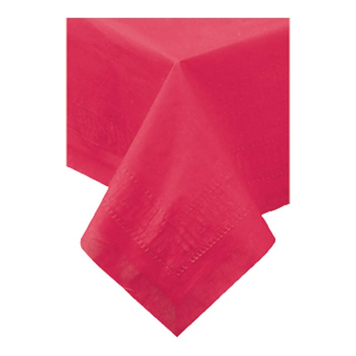 Red Tissue Polylined Table Covers 25/Carton H50008