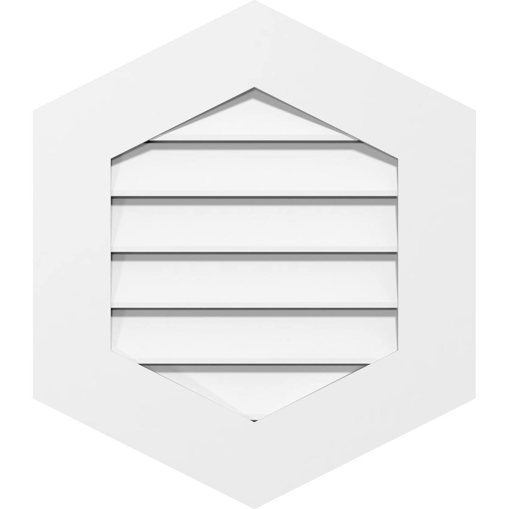 Vertical Peaked Surface Mount PVC Gable Vent S4838