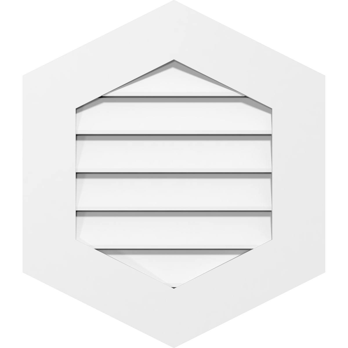 Vertical Peaked Surface Mount PVC Gable Vent S4838