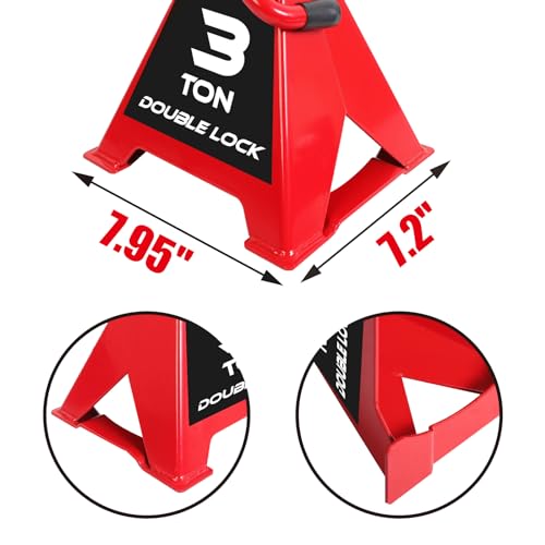 2 Ton Capacity Steel Car Jack Stands, 1 Pair Y592