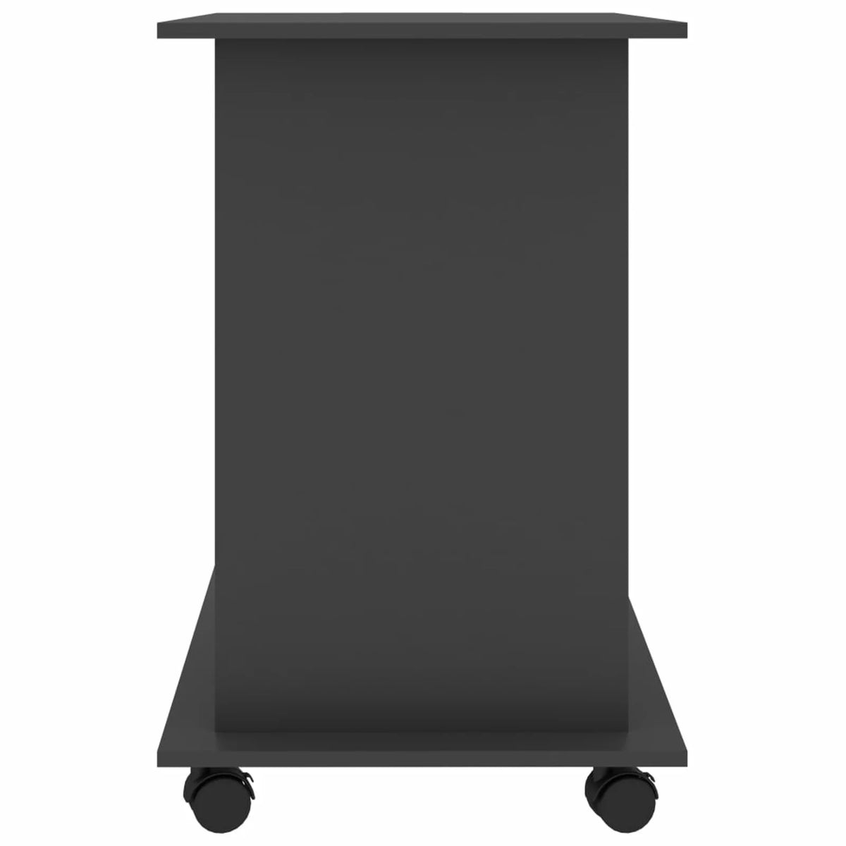 Gray Computer Desk with Keyboard Tray and CPU Tower 31.5 x 19.7 x 29.5 Inches N723