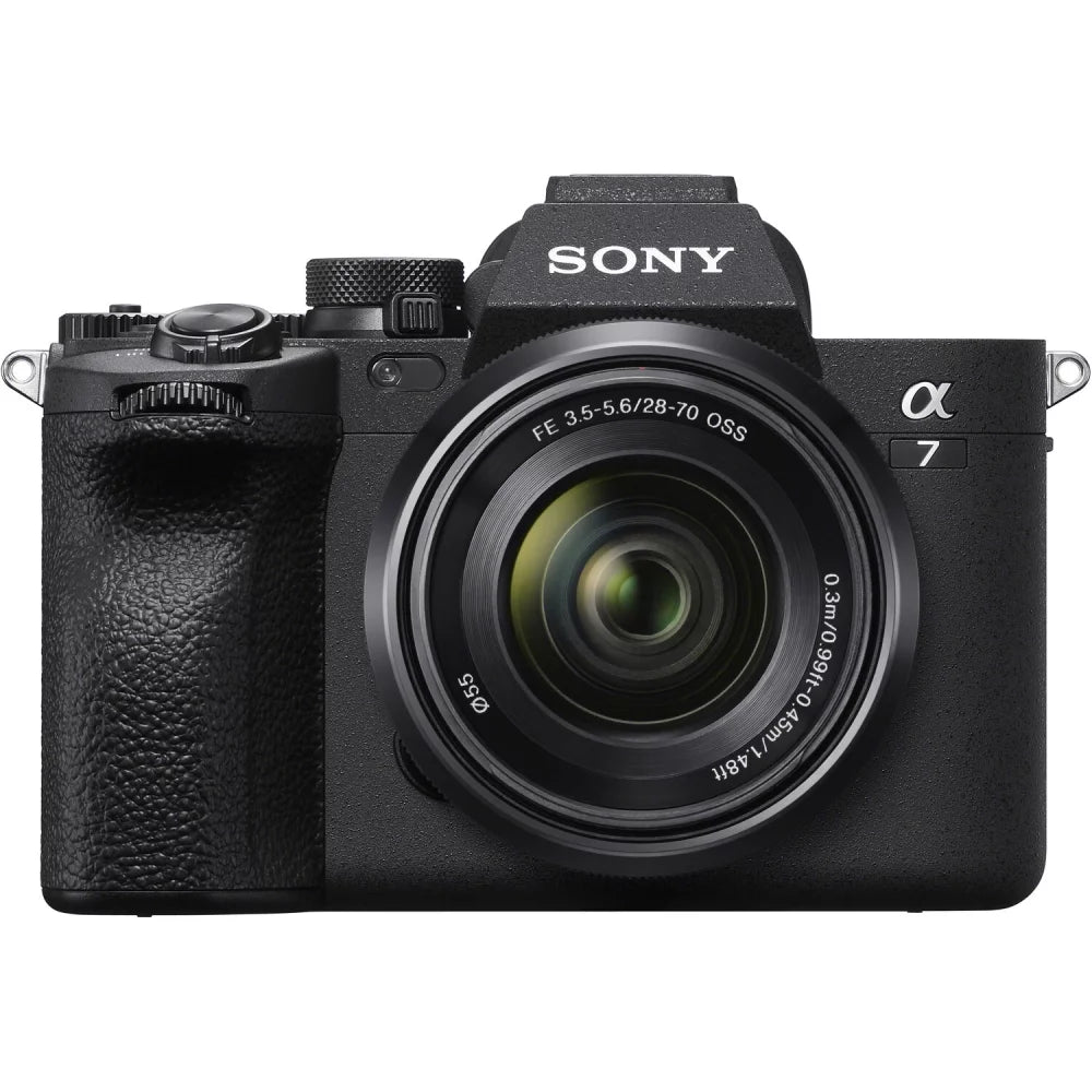 Mirrorless Digital Camera with 28-70mm Lens Bundle with 64GB Memory Card + Battery + Battery Charger + Camera Case + LCD Screen Protectors + Memory Card Reader B3191