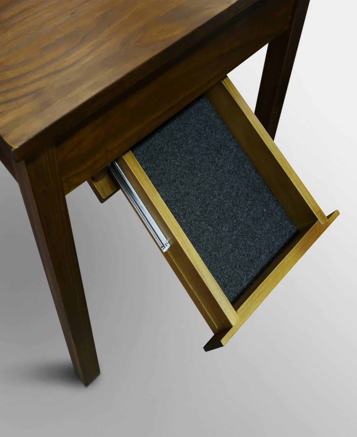 Brown End Table with Concealed Drawer W2775
