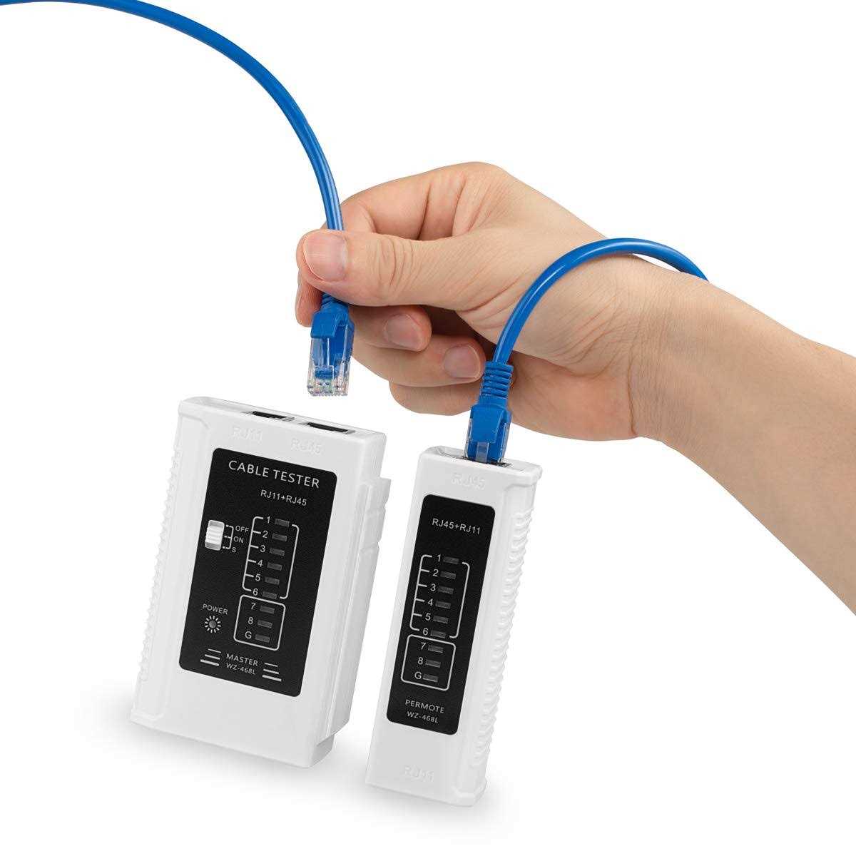 RJ45 Cable Tester Network Ethernet Wire Test Tool for LAN Phone RJ45 RJ11 RJ12 Cat5 Cat5e Cat6 Cat6a Cat7 UTP Shield Cable S72183