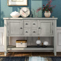 Solid Wood Console Table with 3 Drawers, 2 Cabinet and 1 Shelf G813