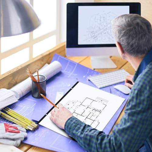 2 Pads Large Engineering Graph Paper 22x17 inch 1/4inch Quad Grid E32708