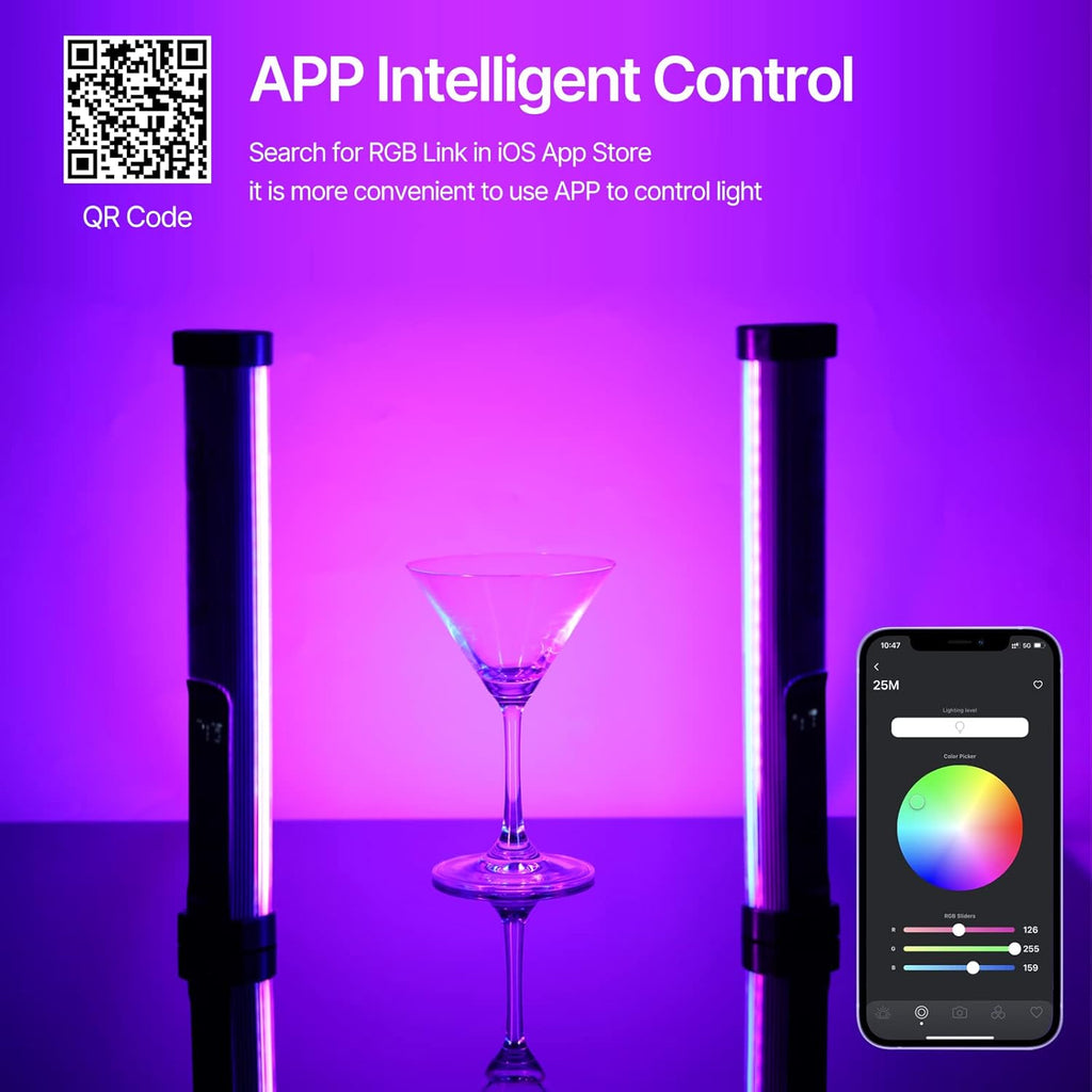 RGB LED Video Light Stick Handheld 2600mAh 2500-8500K U773844