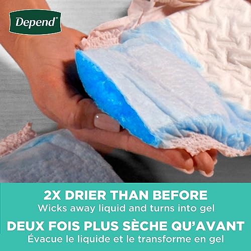 Medium Disposable Incontinence Underwear for Women, Blush, 18 Count E3805