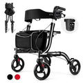 FSA Eligible Rollator Walker with Seat, Cup Holder, Foldable Lightweight Walker with Brakes K15619