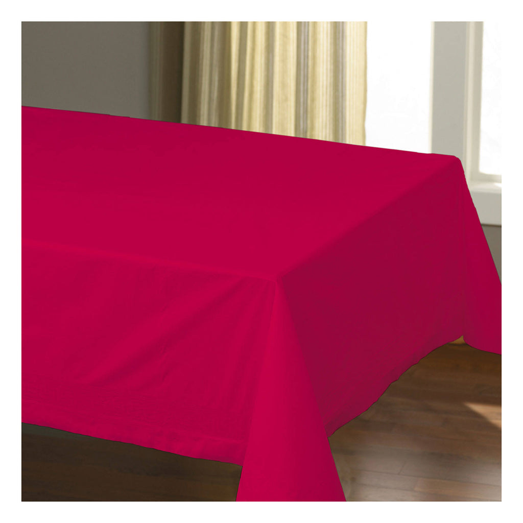 Red Tissue Polylined Table Covers 25/Carton H50008
