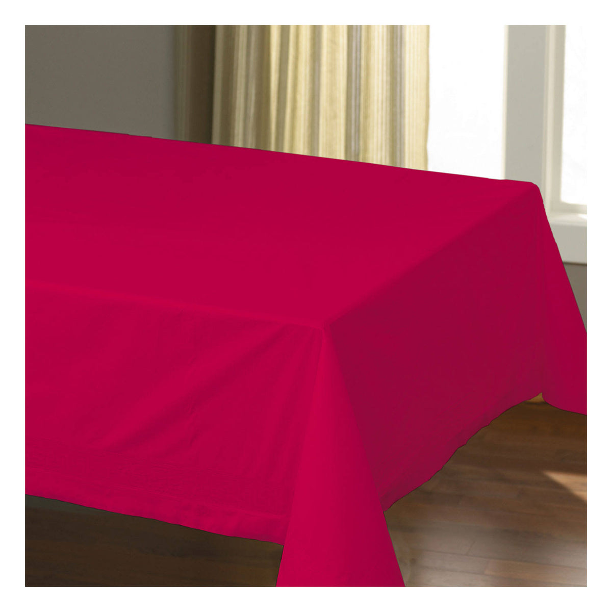 Red Tissue Polylined Table Covers 25/Carton H50008