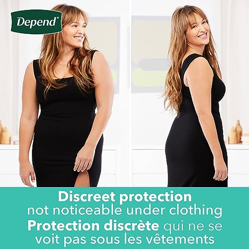 Medium Disposable Incontinence Underwear for Women, Blush, 18 Count E3805