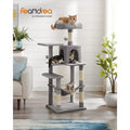 Light Gray Cat Tree with Scratching Posts Hammock R39831