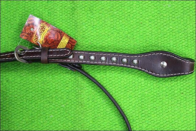 American Leather Turquoise Western Headstall Horse Bridle I9790