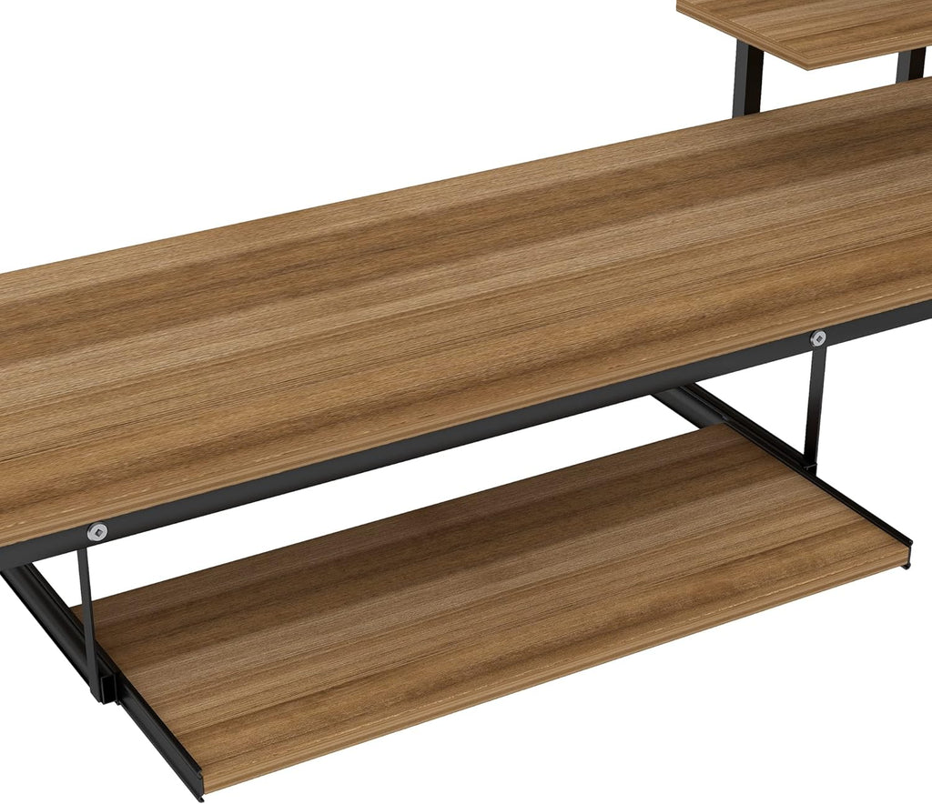 Twin Metal Loft Bed with Desk and Storage Shelf Z78975