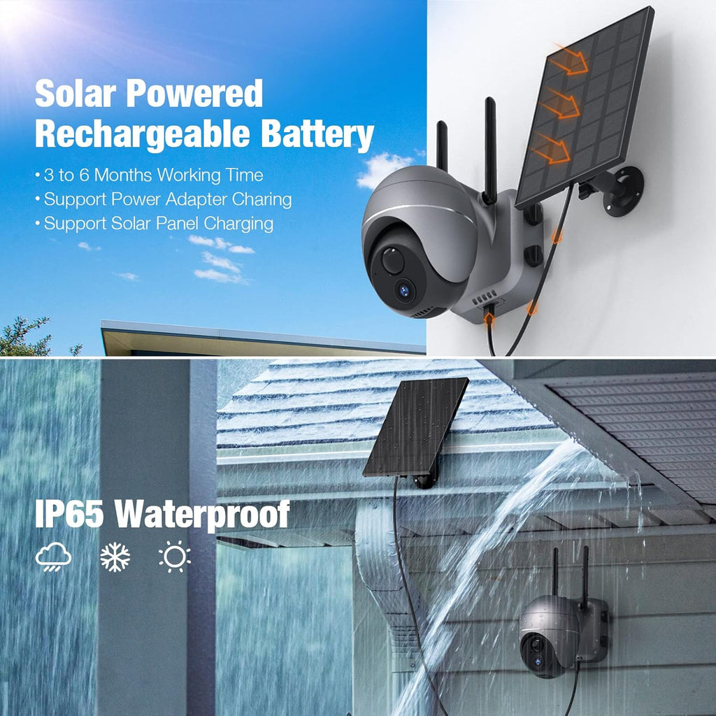 1080P Solar Powered Wireless Outdoor Security Camera C65143