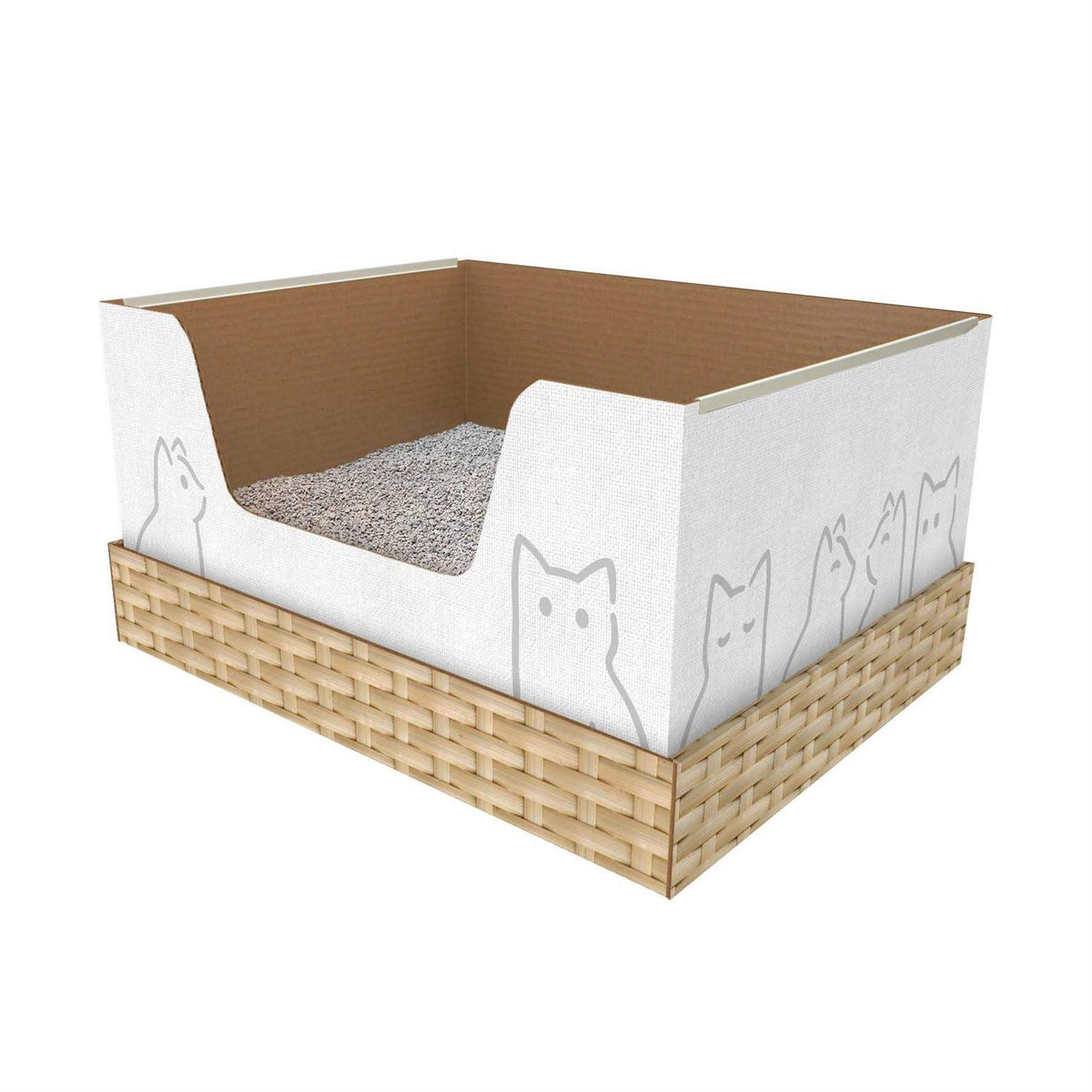 Recyclable Cat Litter Box with Clay Litter Q607114