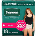 Medium Disposable Incontinence Underwear for Women, Blush, 18 Count E3805