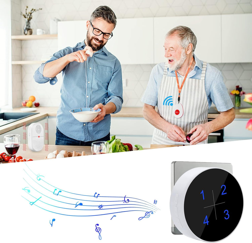 Wireless Caregiver Pager Emergency Alert System Call Button F90698