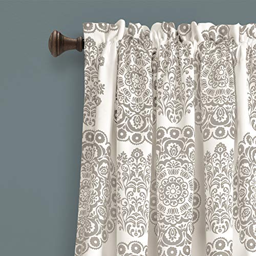 Gray Light Filtering Window Curtain Panel Pair, 84" x 52" M53438